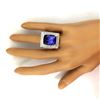 Image 6 : 21.58 CTW Natural Tanzanite 14K Solid White Gold Diamond Ring