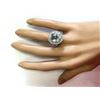 Image 4 : 6.98 CTW Natural Aquamarine And Diamond Ring In 18K Solid White Gold