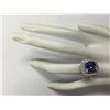 Image 4 : 6.09 CTW Natural Blue Tanzanite And Diamond Ring In 18K White Gold