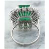 Image 3 : 7.60 CTW Emerald 18K White Gold Diamond Ring