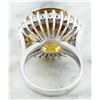 Image 4 : 18.40 CTW Citrine 14K White Gold Diamond ring