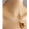 Image 4 : 32.00CTW Natural Madeira Citrine Pendant In 18K Solid Yellow Gold