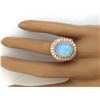 Image 5 : 5.30 CTW Natural Opal 14K Solid Rose Gold Diamond Ring