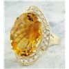 Image 2 : 17.06 CTW Citrine 18K yellow Gold Diamond Ring
