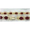 Image 3 : 11.95 CTW Ruby 18K Yellow Gold Diamond Bracelet