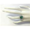 Image 4 : 3.74 CTW Natural Emerald And Diamond Ring In 14K White Gold