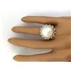 Image 5 : 12.08 mm White South Sea Pearl 14K Solid White Gold Diamond Ring