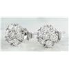 Image 3 : 1.00 CTW 14K White Gold Diamond Earrings
