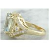 Image 3 : 6.17 CTW Aquamarine 18K Yellow Gold Diamond Ring