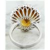 Image 4 : 15.50 CTW Citrine 18K White Gold Diamond Ring