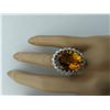 Image 5 : 15.50 CTW Citrine 18K White Gold Diamond Ring