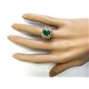 Image 4 : 3.63 CTW Natural Emerald And Diamond Ring In 14k Yellow Gold