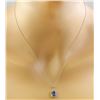 Image 3 : 2.00 CTW Tanzanite 18K White Gold Diamond Necklace