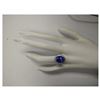 Image 4 : 10.46 CTW Natural Blue Tanzanite And Diamond Ring In 18K White Gold