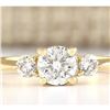 Image 1 : 0.63 CTW Natural Diamond Engagement Ring 18K Solid Yellow Gold