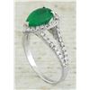 Image 3 : 2.65 CTW Emerald 14K White Gold Diamond Ring