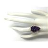 Image 4 : 17.67 CTW Natural Amethyst And Diamond Ring In 18K Solid Yellow Gold