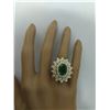 Image 5 : 7.15 CTW Emerald 18K Yellow Gold Diamond Ring