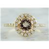 Image 1 : 1.60 CTW Morganite 14K Yellow Gold Diamond Ring