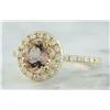 Image 2 : 1.60 CTW Morganite 14K Yellow Gold Diamond Ring