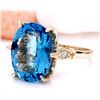 Image 2 : 10.62 CTW Natural Topaz 18K Solid Yellow Gold Diamond Ring