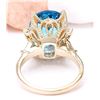 Image 3 : 10.62 CTW Natural Topaz 18K Solid Yellow Gold Diamond Ring