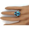 Image 5 : 10.62 CTW Natural Topaz 18K Solid Yellow Gold Diamond Ring