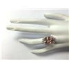 Image 4 : 13.43 CTW Natural Peach Morganite And Diamond Ring In 18K Solid White Gold