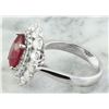 Image 6 : 4.10 CTW Ruby 18K White Gold Diamond Ring