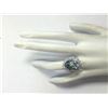 Image 4 : 9.74 CTW Natural Aquamarine And Diamond Ring In 14K Solid White Gold