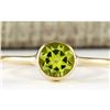 Image 1 : 1.00 CTW Natural Peridot Ring In 14k Yellow Gold
