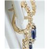 Image 3 : 4.77 CTW Natural Sapphire 14K Solid Yellow Gold Diamond Earrings