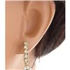 Image 5 : 4.77 CTW Natural Sapphire 14K Solid Yellow Gold Diamond Earrings
