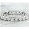 Image 1 : 2.00 CTW Diamond 18K White Gold Eternity Ring Band