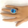 Image 5 : 32.00 CTW Natural Topaz 14K Solid Yellow Gold Diamond Ring