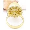 Image 3 : 12.95 mm Gold South Sea Pearl 14K Solid Yellow Gold Diamond Ring
