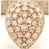 Image 1 : 3.70 CTW Natural Diamond Ring In18K Solid Rose Gold