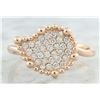 Image 1 : 0.40 CTW Diamond 18K Rose Gold Leaf Ring