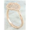 Image 3 : 0.40 CTW Diamond 18K Rose Gold Leaf Ring