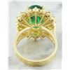 Image 4 : 7.10 CTW Emerald 18K Yellow Gold Diamond Ring