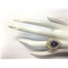 Image 4 : 4.85 CTW Natural Blue Tanzanite And Diamond Ring 14K Solid Yellow Gold