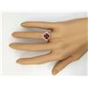 Image 4 : 3.49 CTW Natural Pink Tourmaline And Diamond Ring 14k Solid Rose Gold