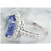 Image 3 : 10.46 CTW Tanzanite 14K White Gold Diamond Ring