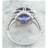 Image 4 : 10.46 CTW Tanzanite 14K White Gold Diamond Ring