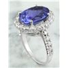 Image 5 : 10.46 CTW Tanzanite 14K White Gold Diamond Ring