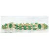 Image 1 : 12.50 CTW Emerald 18K Yellow Gold Diamond Bracelet