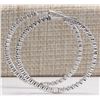 Image 2 : 3.56 CTW Natural Diamond Hoop Earrings 14K Solid White Gold