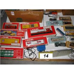 Lionel train set plus mixed tyco trains