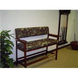 billiards bench upholstered in billiard
