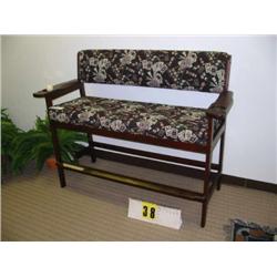 billiards bench upholstered in playing 
